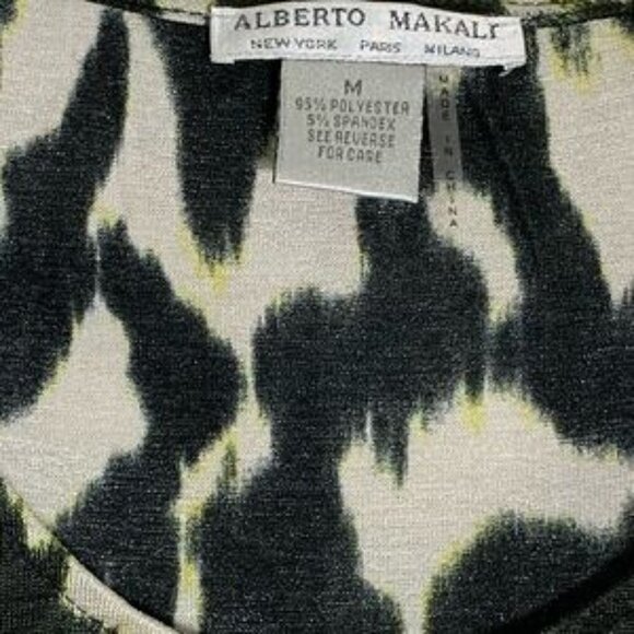 Alberto Makali top black tank animal print knit FINAL CLEARANCE $10 - Picture 4 of 6